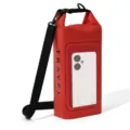 Wasserdichter Trockensack 2L für Outdoor Strand Schwimmen mit klarem Handyfenster und Gurt. - 2L (Größe 35*13*7,5) / Rot
