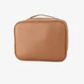 PU Leder zum Aufhaengen Kulturtasche Reise Kosmetiktasche Tragbare Aufbewahrung Braun - Elegantes Braun