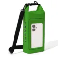 Grüne 2L wasserdichte Tasche mit Handyfenster und Gurt für Strand, Schwimmen und Outdoor. - 2L (Größe 35*13*7,5) / Grün