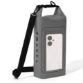 Wasserdichter 2L Packsack in Grau Variante mit klarem Sichtfenster und verstellbarem Gurt. - 2L (Größe 35*13*7,5) / Grau