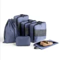 Compression travel packing cubes set luggage organizer bags portable clothes storage bags - Set of 6 / Purple