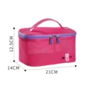 Große Pinke Mesh Kosmetiktasche Süßigkeitenfarbe Tragbare Make-up Organizer Tasche - Fuchsia