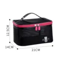 Grosse kapazitat netz kosmetiktasche tragbare waschtasche schwarzer make up organizer - Schwarz
