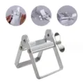 Stainless steel toothpaste tube squeezer rolling dispenser for facial cleanser and hair dye. - Silver