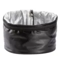 Black and silver hair steaming cap replacement part with zipper and adjustable drawstring. - US Plug / Black