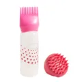 Flacone applicatore a pettine per radici e spazzola massaggio cuoio capelluto per tintura capelli. - Set Bottiglie a Pois / Pois Traslucidi