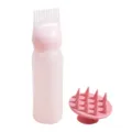 Bottiglia applicatore per radici rosa e spazzola massaggio cuoio capelluto professionale. - Set Bottiglie Rosa / Rosa