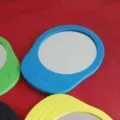 Handlicher Kosmetikspiegel mit Schaumstoffrahmen, klarer Spiegel für den Salon und zu Hause. - Blau - Rund