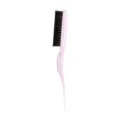 Pink teasing hair brush with black bristles and tail comb design for professional hair styling. - Dual-tone Purple
