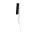 Professional green three-row hair teasing brush with pointed tail and black bristles for styling. - Gradient Green