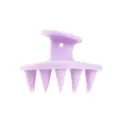 Ergonomische siliconen hoofdhuid massager shampoo borstel met ophangat voor dagelijkse haarverzorging - Paars