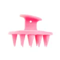 Roze siliconen hoofdhuid massageborstel met handvat en ophanggat voor haarwassen - Roze