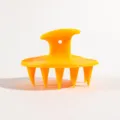 Siliconen hoofdhuid massage borstel voor haarwassing, handige anti-jeuk shampoo borstel. - Oranje