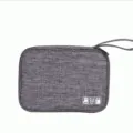 Grey Electronic Organizer Bag Waterproof Travel Cable Storage Case USB Charger Pouch - Flat / Gray
