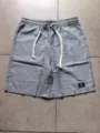 Shorts de lino casuales para hombre verano playa con cordon elastico color gris mas - 3XL / Colores Mezclados