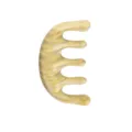 Natural Green Sandalwood Five-Tooth Massage Comb Thickened Meridian Wood Scalp Tool - Green Sandalwood