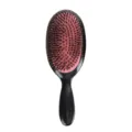 Oval hair brush with boar bristle and cushion pad for gentle scalp massage and smooth daily styling - L