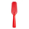 Red vented detangling hair brush for women, anti-static massage comb for smooth hair. - Red