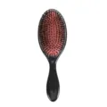 Boar bristle hair brush with pneumatic cushion and ergonomic black handle for smooth styling. - M