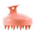 Brosse shampooing massage cuir chevelu en silicone rose avec poignée pour lavage et soin cheveux - Rose