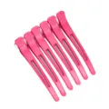 Roze Haarspelden Kapsalon Sectie Clips Haar Styling Antislip Eendenbek Clips 6 Stuks - Stijl 2 / Roze