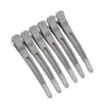 Set van 6 professionele aluminium haarspelden voor kapsalon in grijs matte styling - Stijl 2 / Grijs