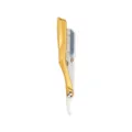 Goldener manueller Klapprasierer Haarentfernung Metall-Finish tragbares Grooming-Tool - Silbernes Messer mit goldenem Griff