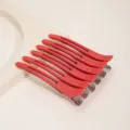 Rode haarclips voor kappers, professionele aluminium eendenbekklemmen voor styling - Stijl 2 / Rood