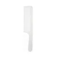 Stainless steel hair cutting comb, professional salon styling metal comb with handle, silver. - G1