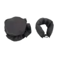 Doble capa saten gorro de dormir ajustable set rizador negro herramienta estilizacion - Gorro de Dormir & Varilla Rizadora / Negro