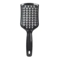 Black Vented Hair Brush Quick Drying Detangling Massage Comb for Daily Salon Home Use - OPP Bag / Black Handle Black Teeth