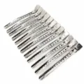 Roestvrijstalen haarwortelklemmen eendenbek sectieclips 12 stuks set voor haarstyling. - Grote Aluminium Klem / 12 Stuks/Verpakking (10cm)