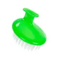 Brosse de massage du cuir chevelu en silicone vert, peigne souple pour cheveux secs et humides. - Vert