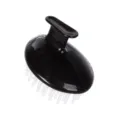 Brosse de massage du cuir chevelu noire avec picots souples pour nettoyer les cheveux. - Noir