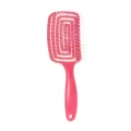 Pink curved vented hair brush for detangling styling and scalp massage daily use 1pc - S / Pink