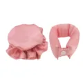 Gorro de dormir de seda rosa y conjunto de diadema ajustable, gorro de saten suave. - Gorro de Dormir & Varilla Rizadora / Rosa loto