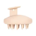Spazzola massaggiatore cuoio capelluto in silicone shampoo per lavare i capelli strumento utile. - Beige (Materiale TPE)