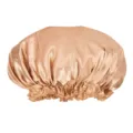 Elastische Satin Schlafmütze in Champagner, glatte Duschhaube und Haarpflege Haube. - Gold