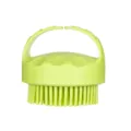 Spazzola massaggio cuoio capelluto in silicone verde, spazzola shampoo per doccia. - Verde fluorescente