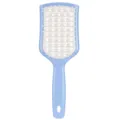 Blue hollow hair brush for wet and dry detangling and scalp massage styling tool SKU item - Blue Handle White Teeth