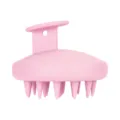 Spazzola per massaggio cuoio capelluto in silicone rosa per lavaggio capelli pulizia umido e asciutto. - Verde Ciano (Materiale in Silicone)