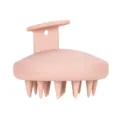 Spazzola per shampoo massaggiatore cuoio capelluto in silicone rosa per pulizia capelli. - Rosa Antico (Materiale in Silicone)