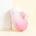 Gradient pink silicone scalp massage brush with ergonomic handle for daily hair care. - Gradient Grape Purple