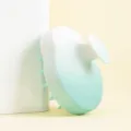 Gradient silicone scalp massager shampoo brush, teal and white variant for hair washing. - Gradient Cyan Green