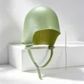 Gorro de mechas de silicona profesional con gancho para la coloración del cabello en salón. - En bolsa (con aguja de acero) / Gorro de mechas verde con cordones
