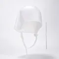 Gorro de mechas de silicona con gancho herramienta profesional para teñir el cabello de salón - Gorro de mechas blanco con cordones
