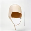 Gorro profesional de mechas de silicona con gancho para tinte de peluquería beige - Gorro de mechas color piel con cordones