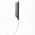 Professional hair styling tail comb, professional parting comb for salon and home use. - Curved Handle Black Comb