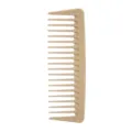 Weizenstroh grobzackiger Kamm in Beige entwirrendes Haarstyling Werkzeug für glattes Haar - Weizenstroh Entwirrungskamm / Erdgelb