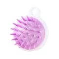 Brosse de massage pour cuir chevelu en silicone, rose et blanche pour le bain et la douche. - Violet